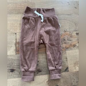 First Petit Lem Cozy Brown Kids Jogger Pants size 9 months